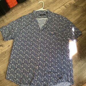 Daniel Cremieux Navy Floral Button Down Shirt